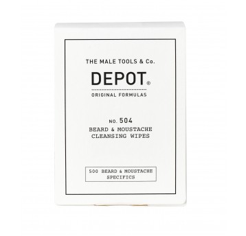 DEPOT 504 BEARD&MOUSTACHE CLEANSING WHIPE